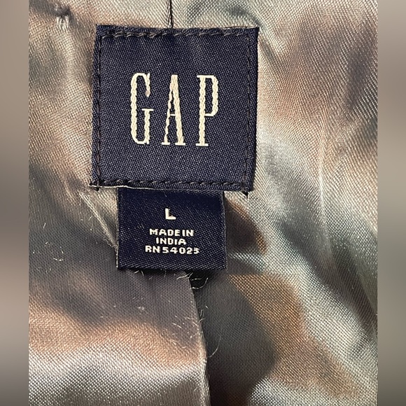 Gap Light Blue Wool Blend Pea Coat with front zip and toggle closure. - Picture 11 of 12